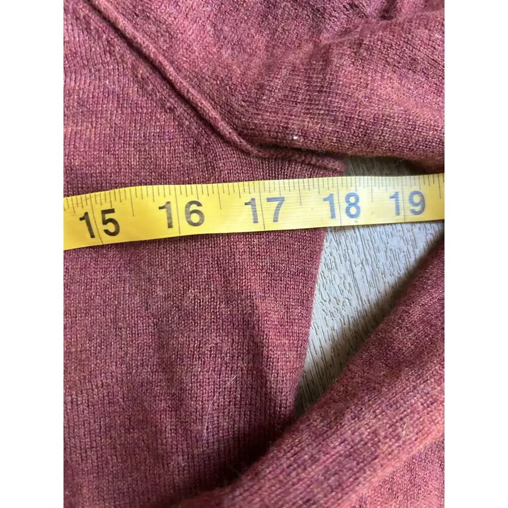 Banana Republic 100%ItalianMerinoWool Sweater Rust Burgundy Red Crewneck capsule